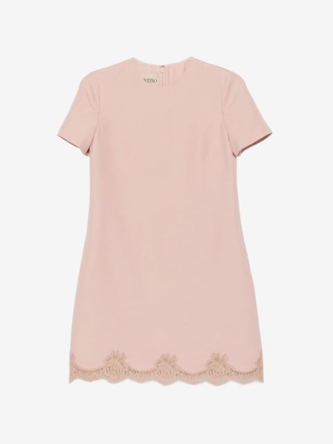Valentino lace-trim shift mini dress