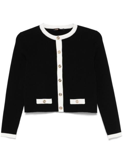 maje two-tone cardigan