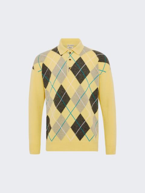 JW Anderson X Pringle Polo Soft Lemon