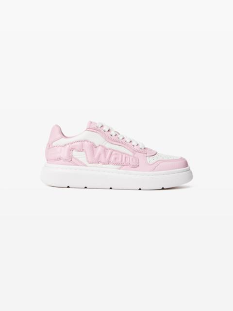 Alexander Wang Puff Pebble Leather Sneaker with Logo