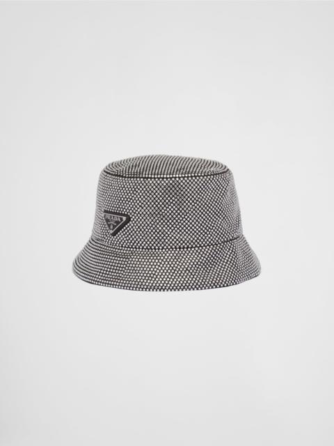 Prada Satin bucket hat with crystals