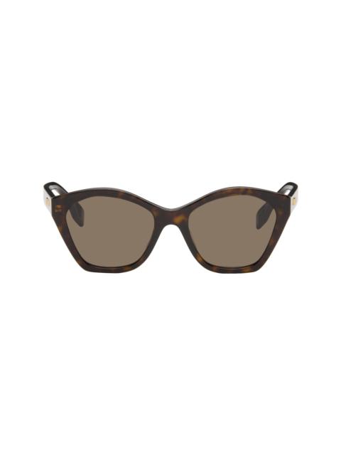 FENDI Brown Lettering Sunglasses