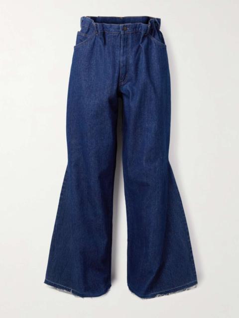 BETTTER + NET SUSTAIN frayed high-rise wide-leg jeans