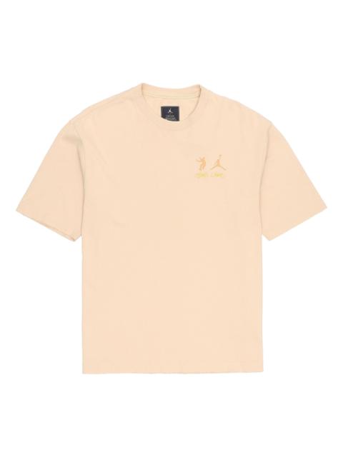 Jordan 공기 요르단 x 조합 Crossover SS22 단단한 색깔 Breathable 로고 둥근 목 짧은 소매 아시아 판 K