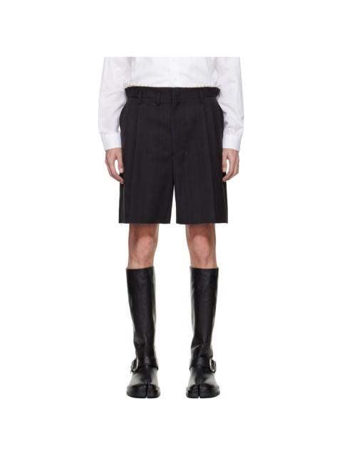 Maison Margiela Black & Blue Tailored Shorts