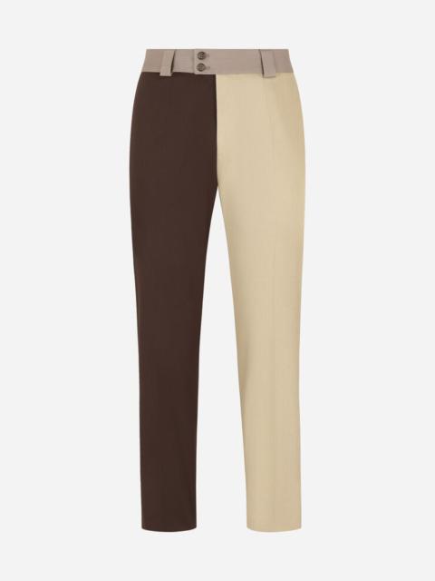Dolce & Gabbana Cotton and linen patchwork pants