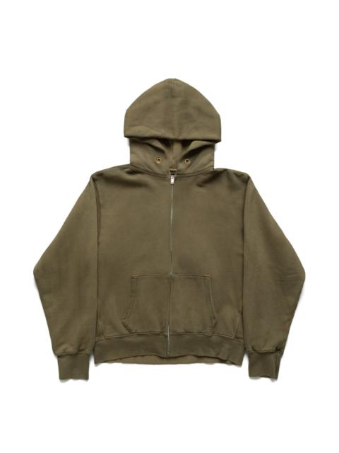 LES TIEN Cropped Zip Hoodie - Aloe Oil