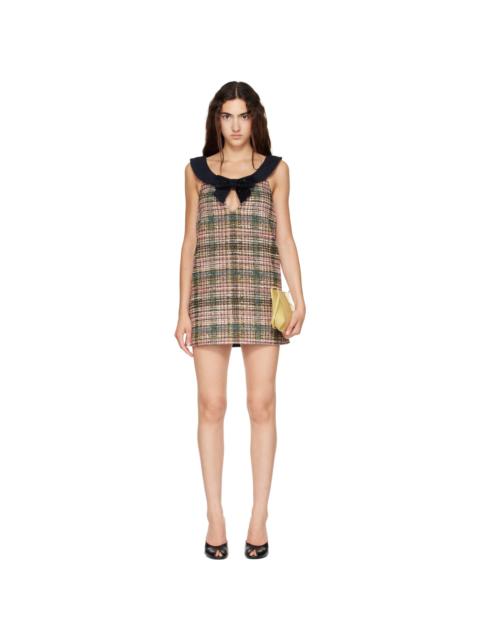 SHUSHU/TONG Multicolor Bow Cutout Sleeveless Minidress