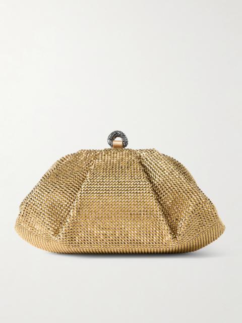 JUDITH LEIBER Gemma Crystal-embellished Satin Clutch
