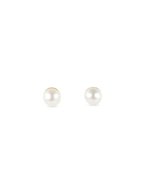 STONE AND STRAND Tiny Pearl Earrings