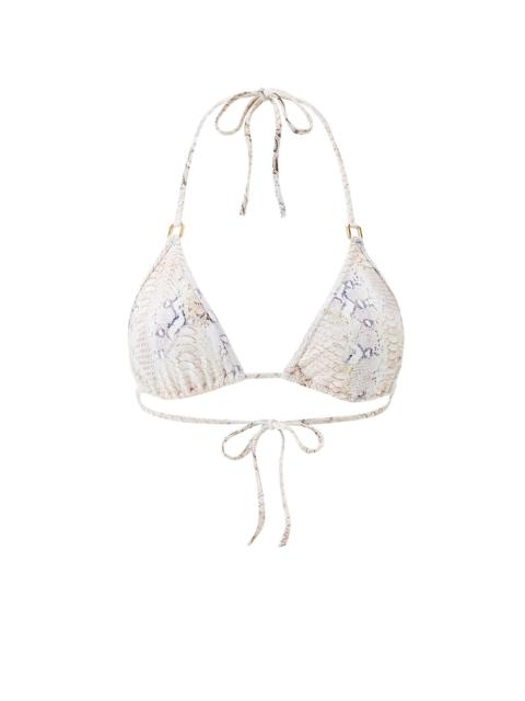 MELISSA ODABASH MALTA LIZARD BIKINI TOP