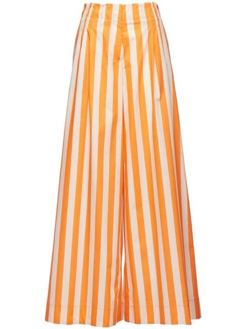 La DoubleJ vertical-stripe palazzo trousers