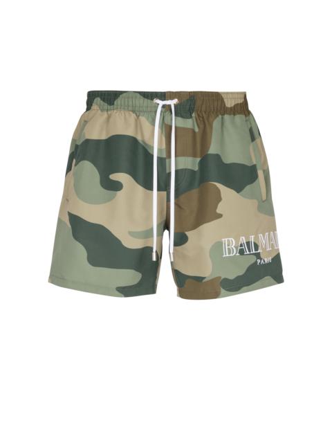 Balmain Camouflage swim shorts