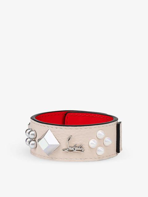 Christian Louboutin Paloma spike-embellished leather bracelet