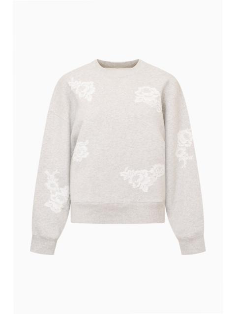 LoveShackFancy Havenleigh Lace Fleece Sweatshirt