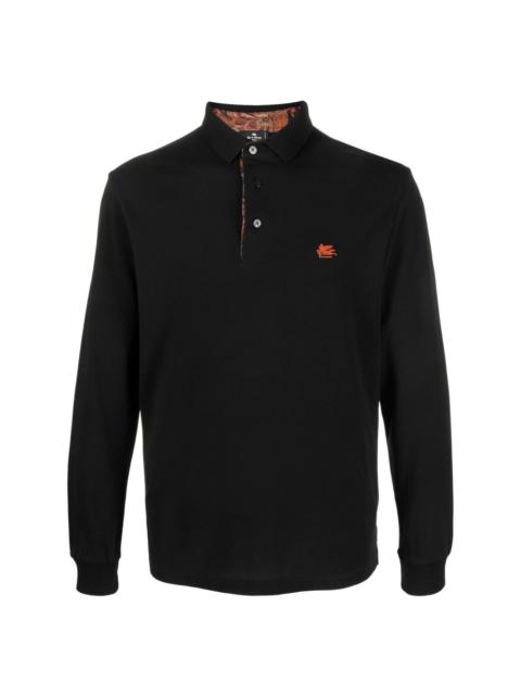 Pegaso-embroidered cotton polo shirt