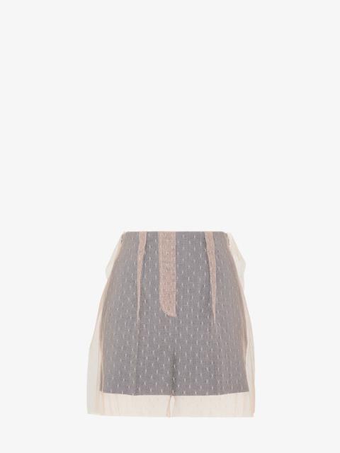 FENDI Gray wool shorts