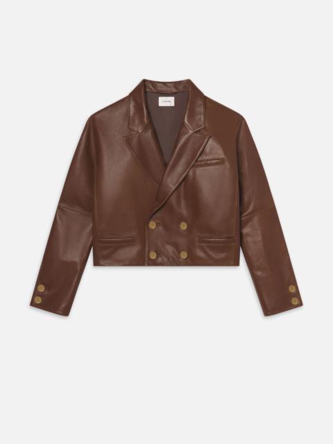 FRAME The Leather Timeless Jacket in Cedar