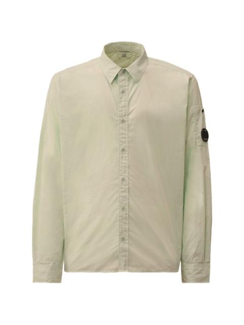 C.P. Company poplin long-sleeves lens-detail button-up shirt