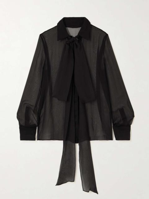 Valentino Pussybow silk-chiffon blouse