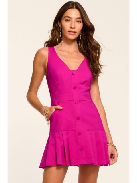 RAMY BROOK Olana Stretch Cotton V-Neck Mini Dress