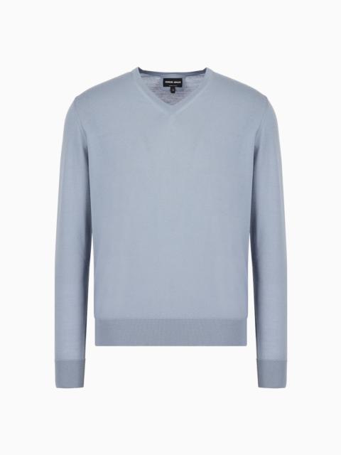 GIORGIO ARMANI Pure virgin wool, crew-neck jumper