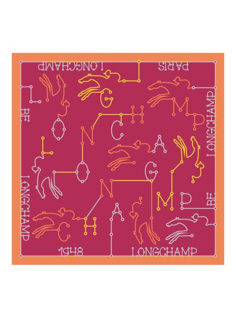 Parcours Longchamp Silk scarf 50 Magenta - OTHER