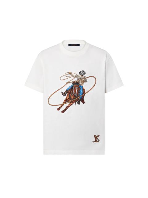 Louis Vuitton Graphic Embroidered Cotton T-Shirt