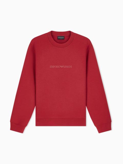EMPORIO ARMANI SWEATSHIRT ESSENTIAL IN COTTON DOUBLE JERSEY
