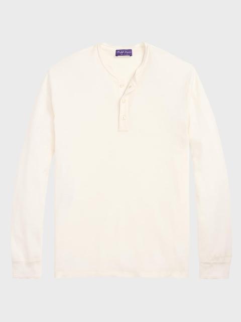 Ralph Lauren Men's Cotton and Mulberry Silk Henley Shirt