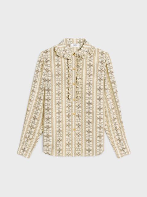 CELINE frill blouse in crepe de chine