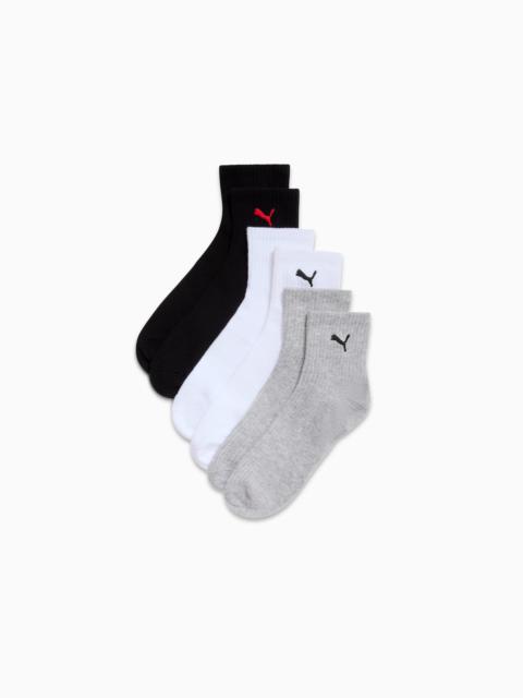 PUMA Men's Non-Terry Quarter-Length Crew Socks (3 Pairs)