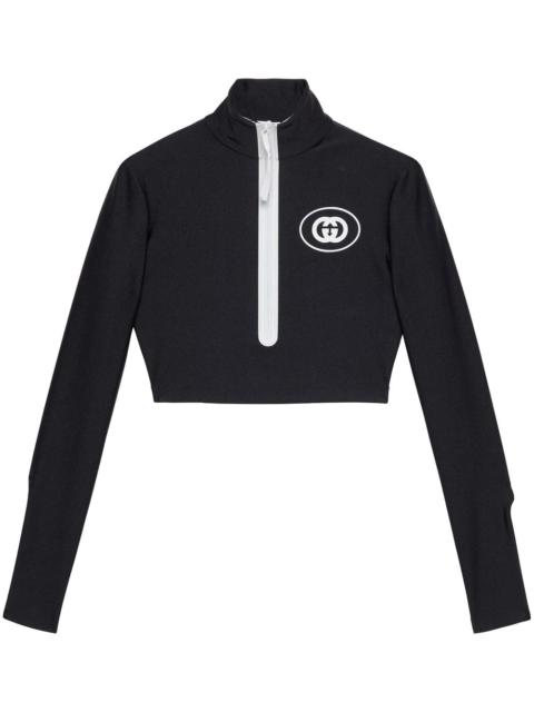 GUCCI logo-print long-sleeved top