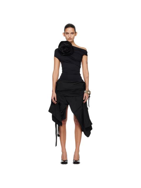 VAQUERA Black Rose Minidress