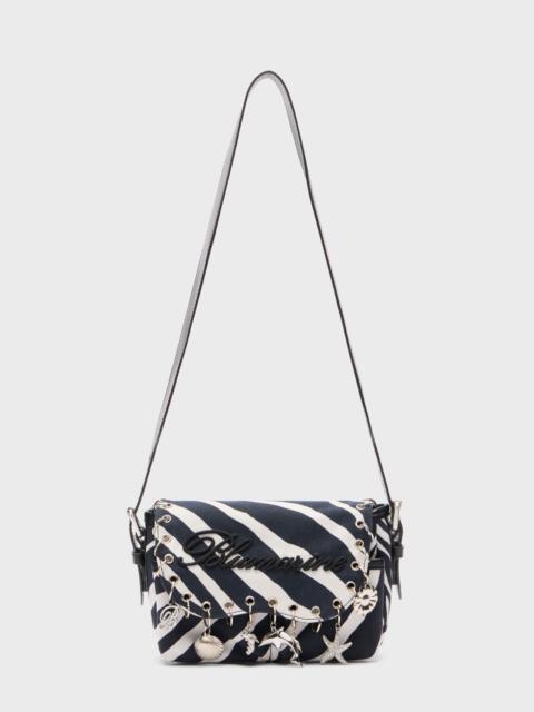 Blumarine MINI MESSENGER SHOULDER BAG IN PRINTED CANVAS