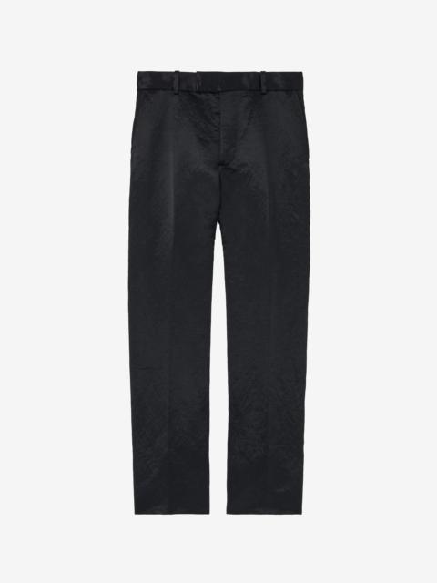 Alexander McQueen Hammered Satin Cigarette Trousers