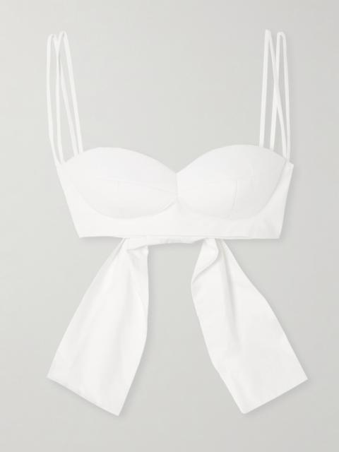 MAGDA BUTRYM Appliquéd Cotton Bralette