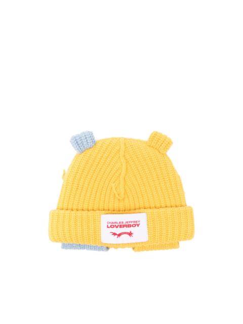 CHARLES JEFFREY LOVERBOY Chunky ribbed beanie hat