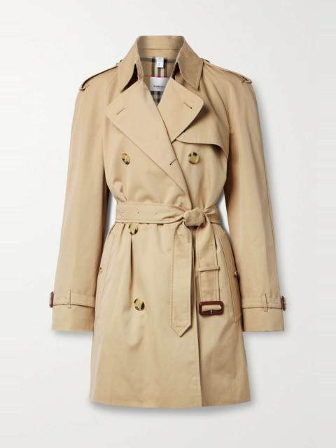 Harehope double-breasted cotton-gabardine trench coat