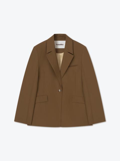 Nanushka ZEVA - EcoVero™️ tailored blazer - Taupe