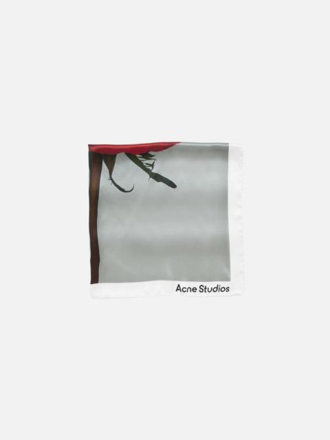 Acne Studios Square silk scarf - White