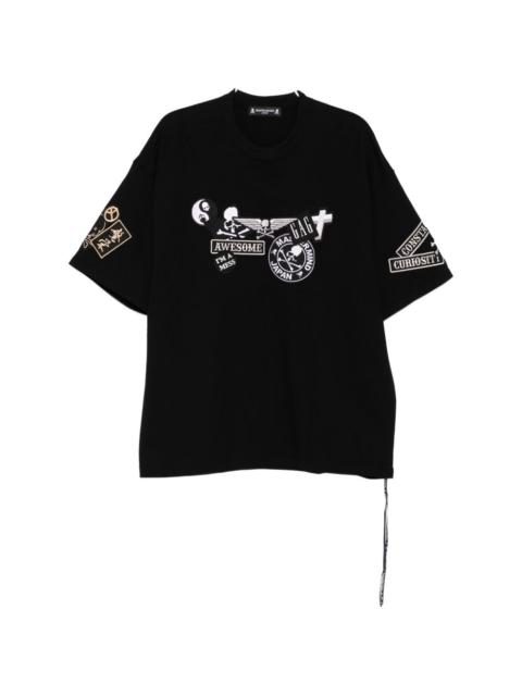 mastermind JAPAN logo-patch boxy T-shirt