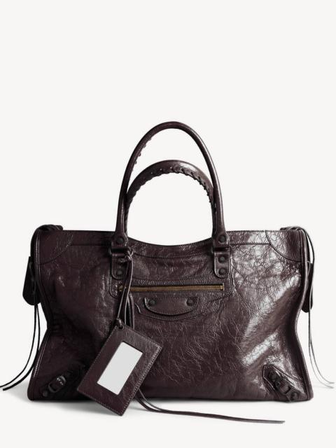 BALENCIAGA Men's Le City Bag Large in Espresso