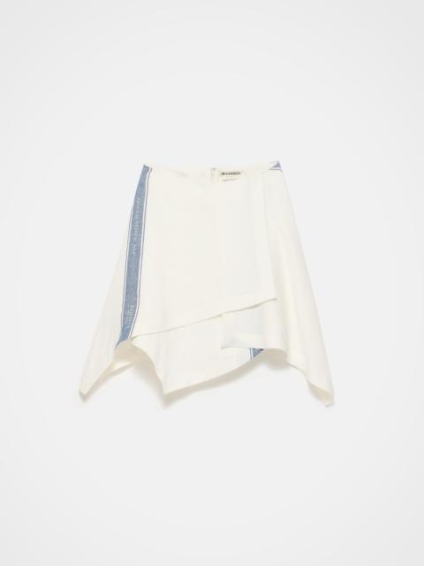 JW Anderson WOMENS PANEL SKIRT IN OFF-WHITE & BLUE