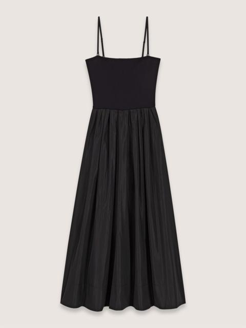 maje Strapless mesh and taffeta dress