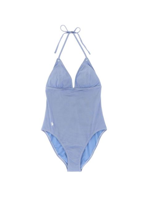 Polo Ralph Lauren halterneck embroidery swimsuit