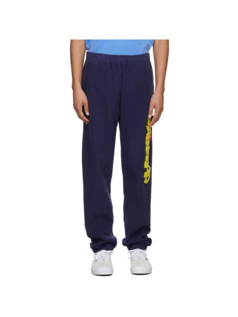BRAIN DEAD Navy Slime Reverse Fleece Lounge Pants