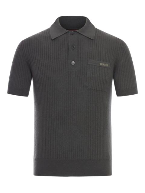 GUCCI Gucci Chest-pocket Ribbed Polo Shirt