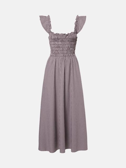 FAITHFULL Eudora gingham cotton-blend maxi dress