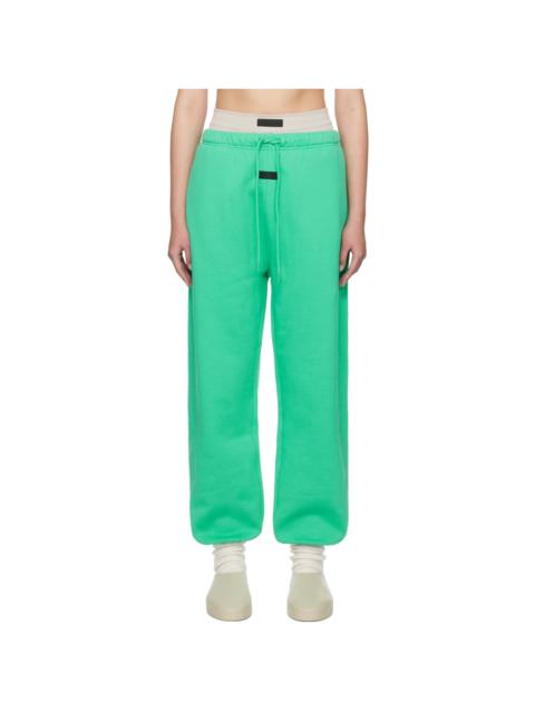 ESSENTIALS Green Drawstring Sweatpants